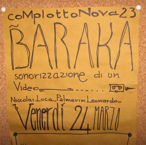 immagine:  Sonorizzazione del video BARAKA